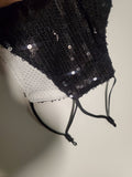 Black Sequined Fashion Face Mask - with Shipping in U.S.