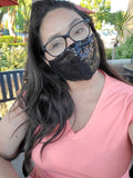 Black Sequined Fashion Face Mask - with Shipping in U.S.
